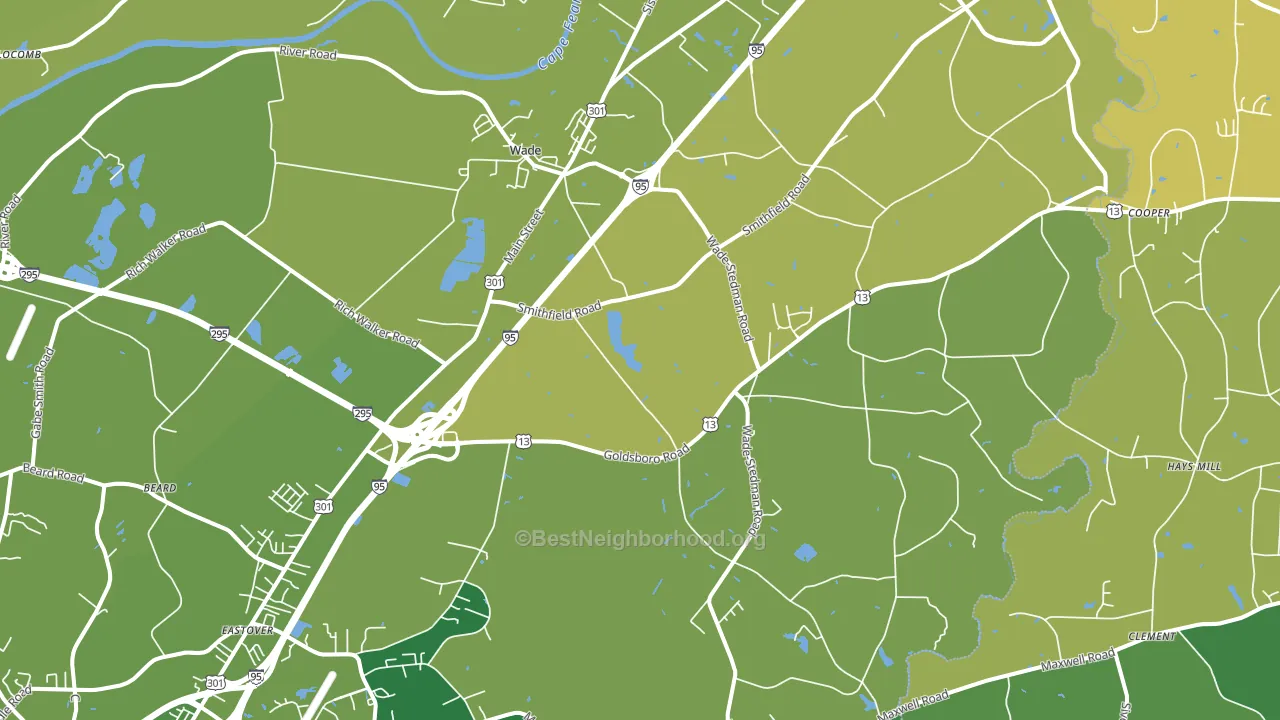28395, NC block-group voter-turnout map