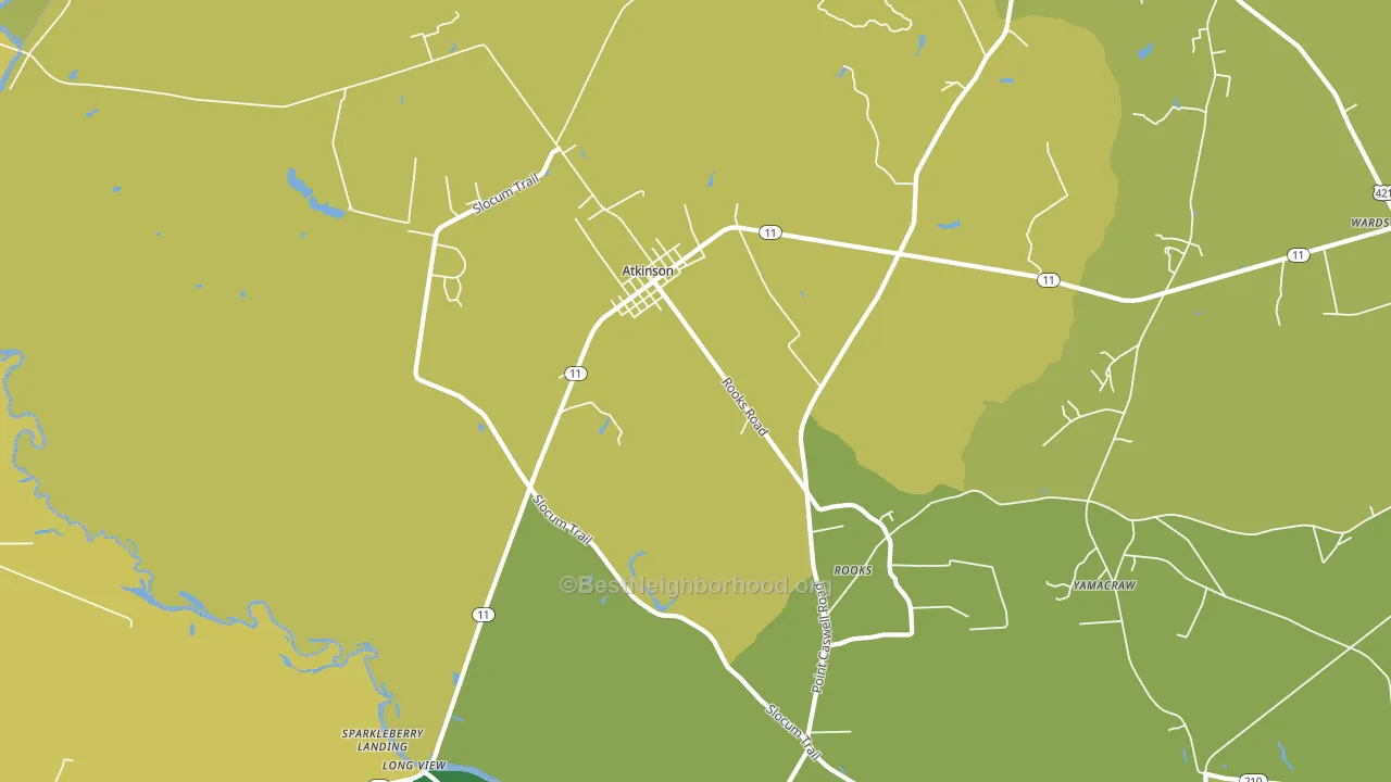 28421, NC block-group voter-turnout map