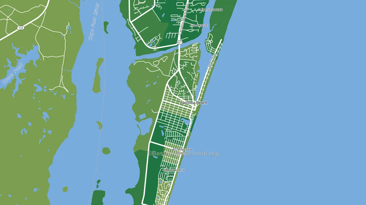 28428, NC block-group voter-turnout map