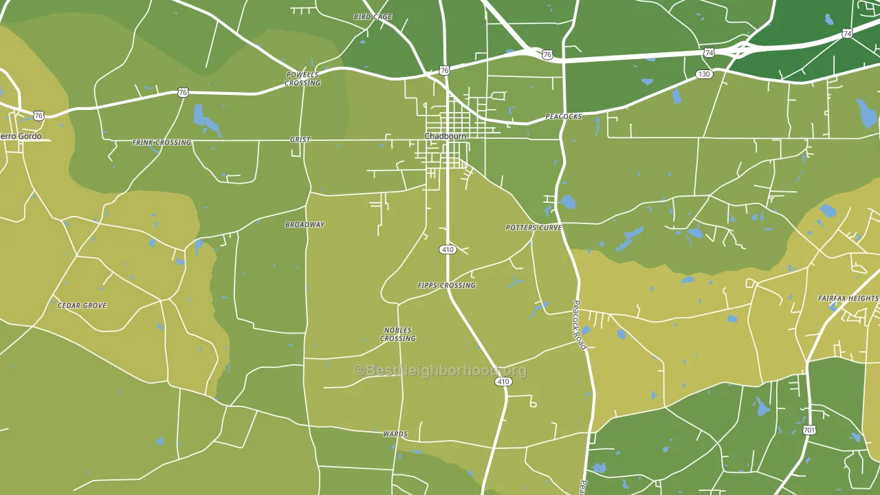 28431, NC block-group voter-turnout map