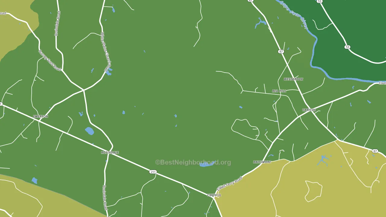 28434, NC block-group voter-turnout map