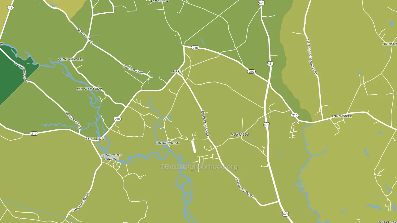28435, NC block-group voter-turnout map
