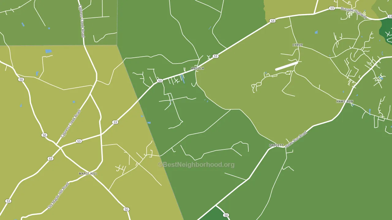 28454, NC block-group voter-turnout map