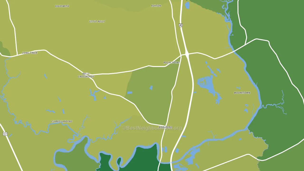 28457, NC block-group voter-turnout map