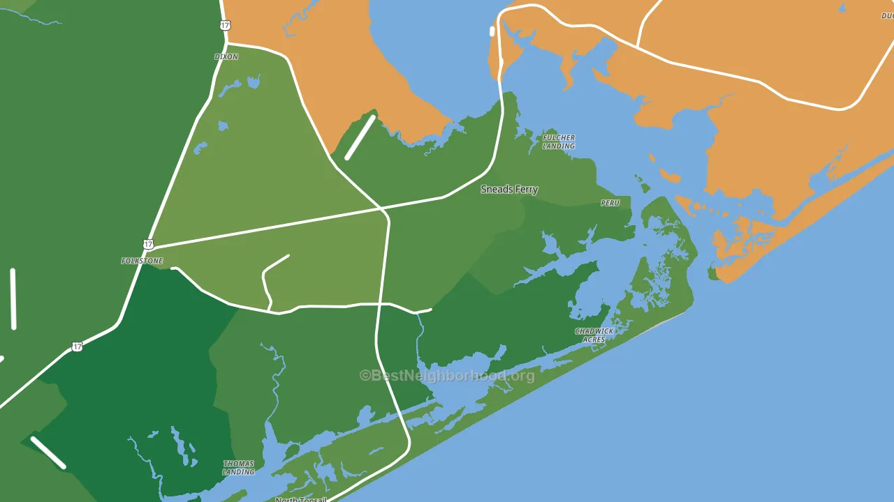 28460, NC block-group voter-turnout map