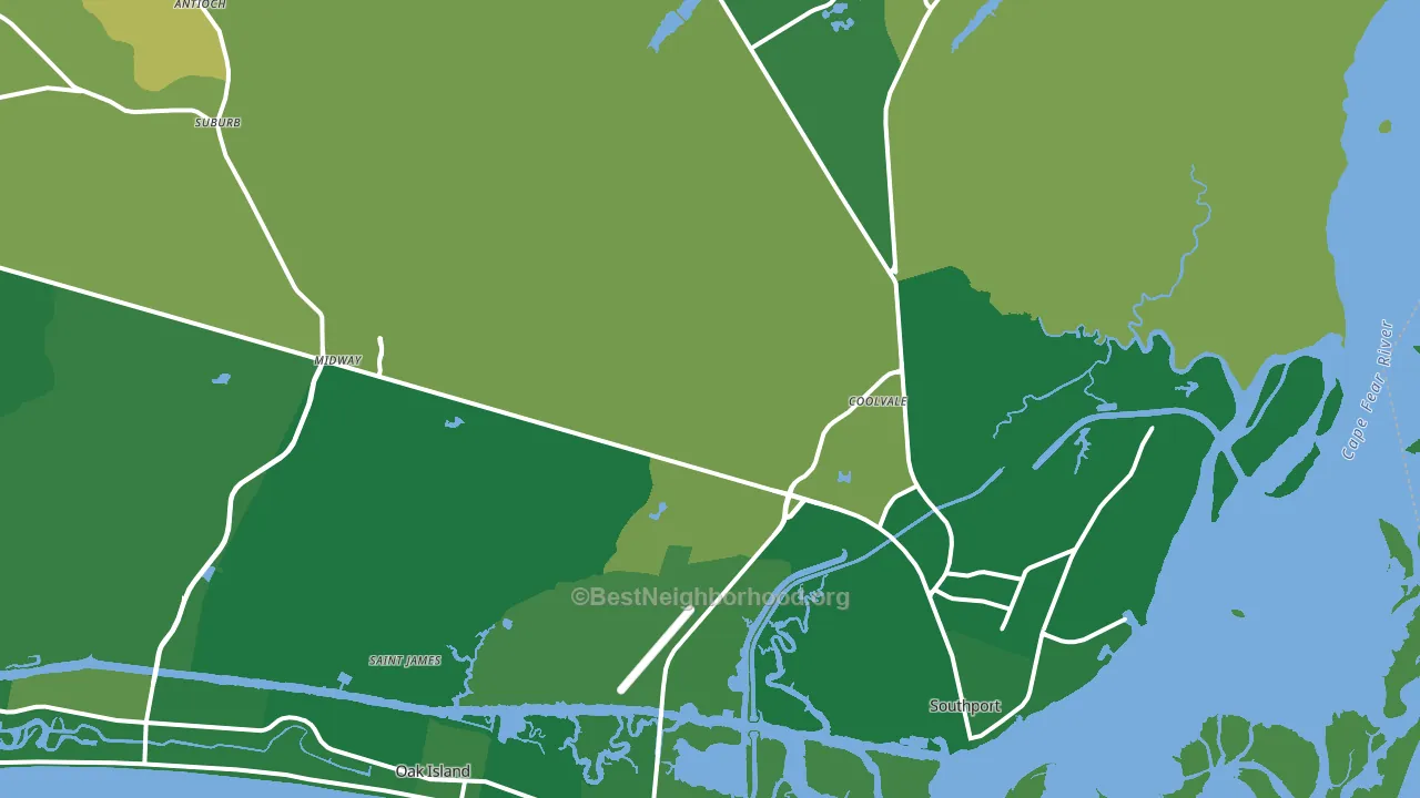 28461, NC block-group voter-turnout map