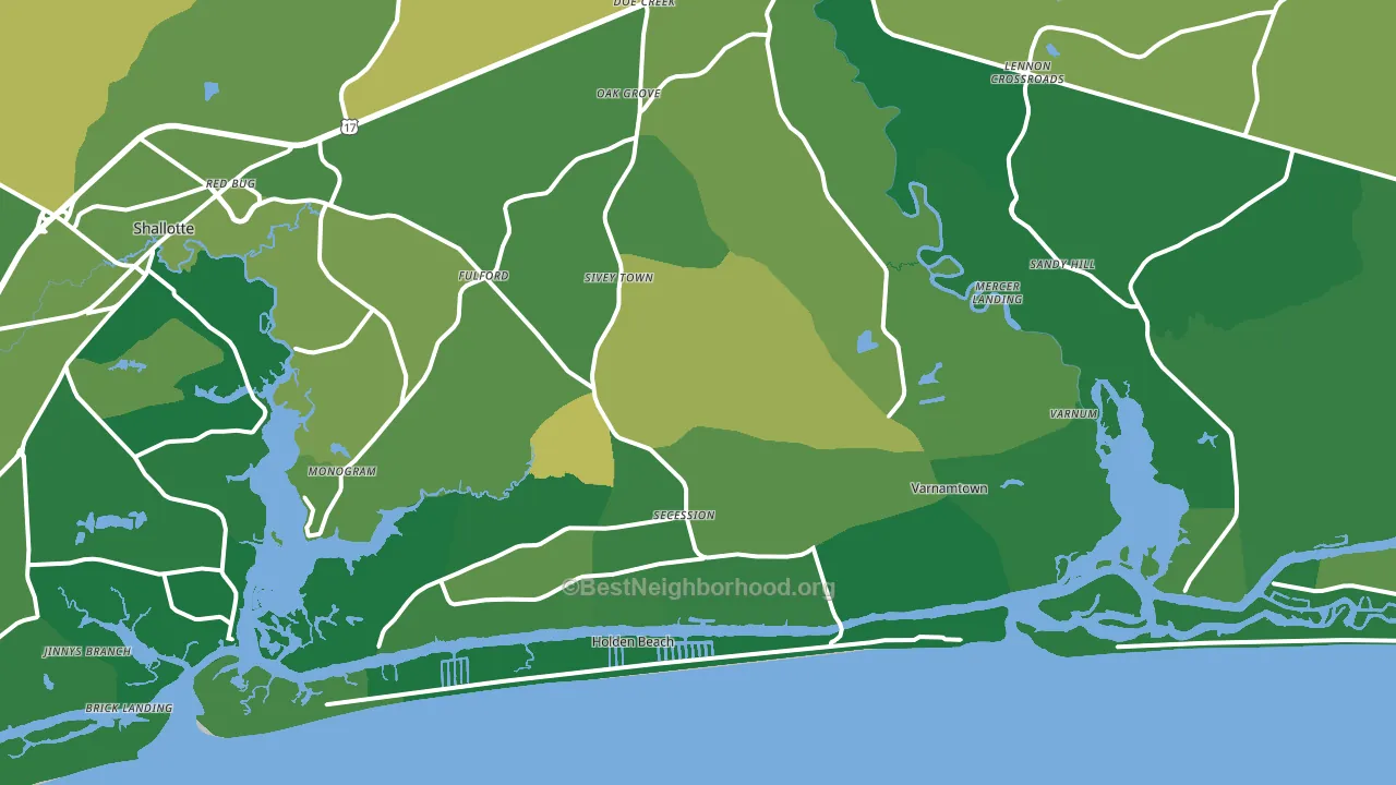 28462, NC block-group voter-turnout map