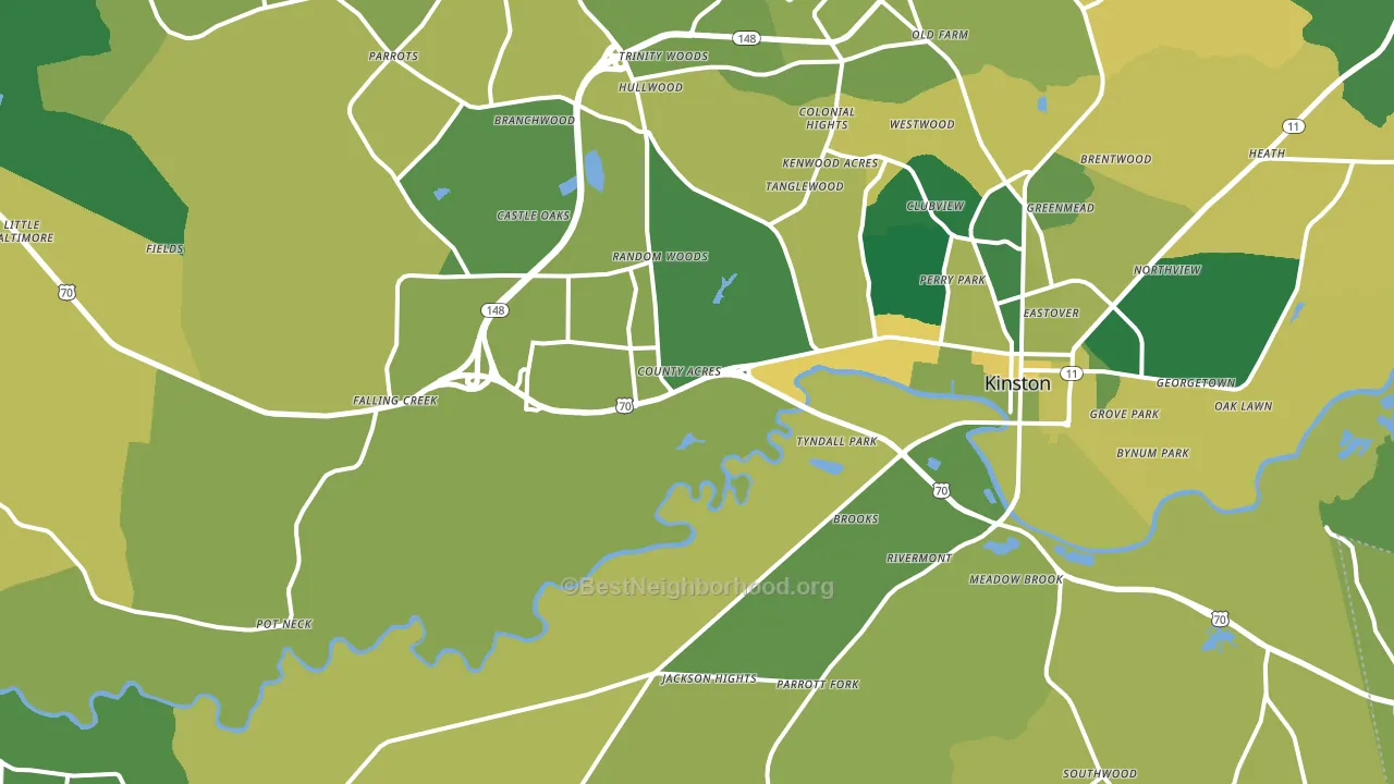 28504, NC block-group voter-turnout map