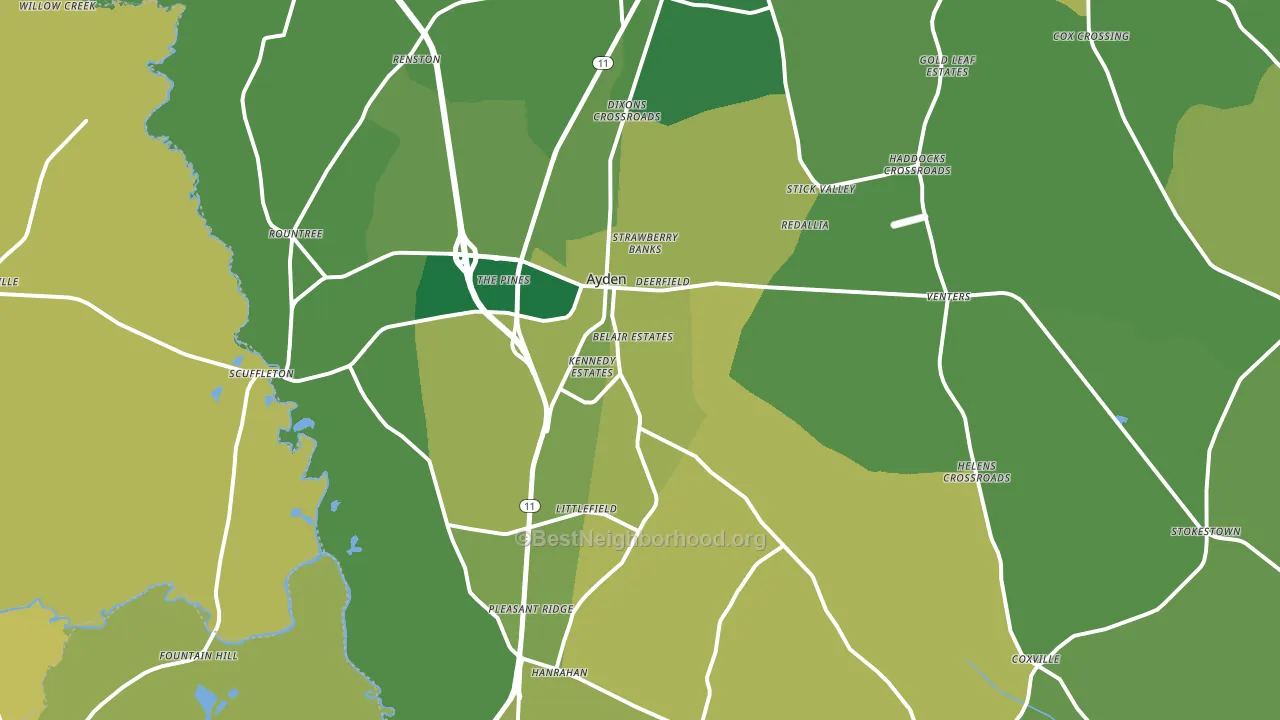 28513, NC block-group voter-turnout map