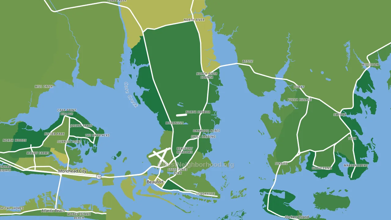28516, NC block-group voter-turnout map