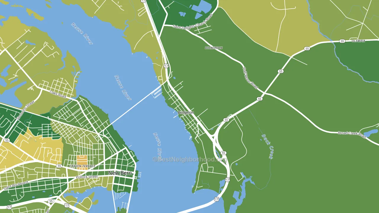 28519, NC block-group voter-turnout map