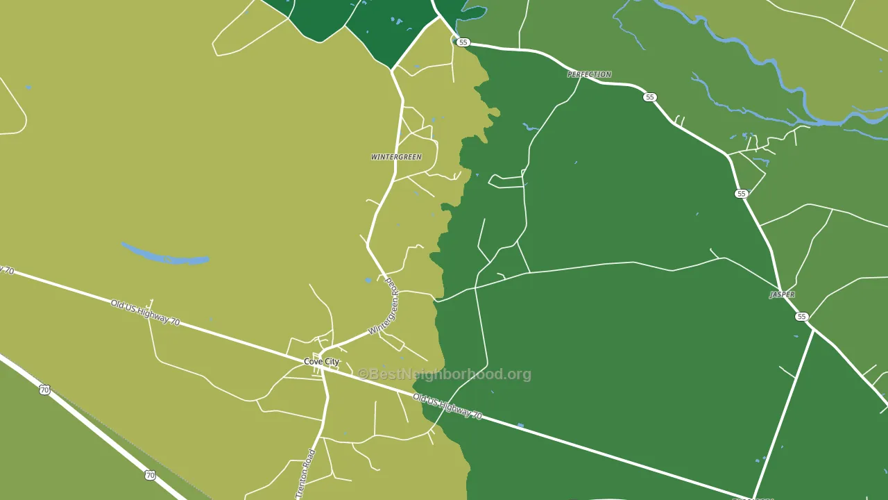 28523, NC block-group voter-turnout map