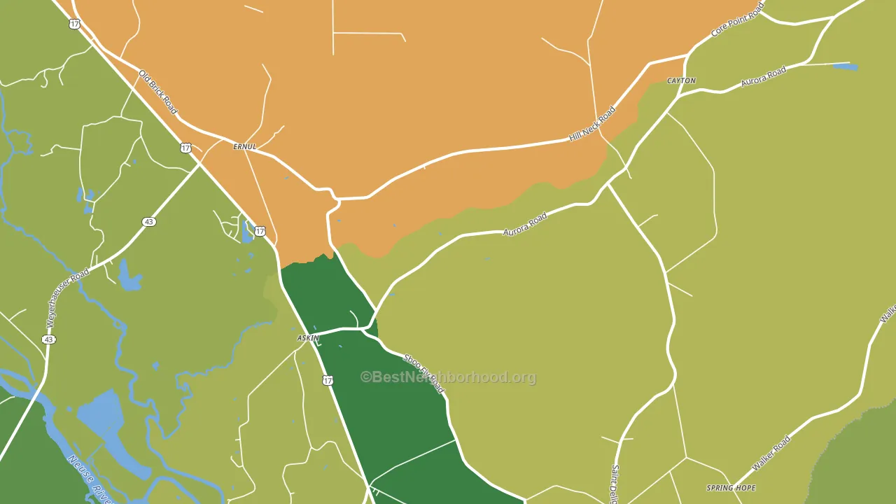 28527, NC block-group voter-turnout map