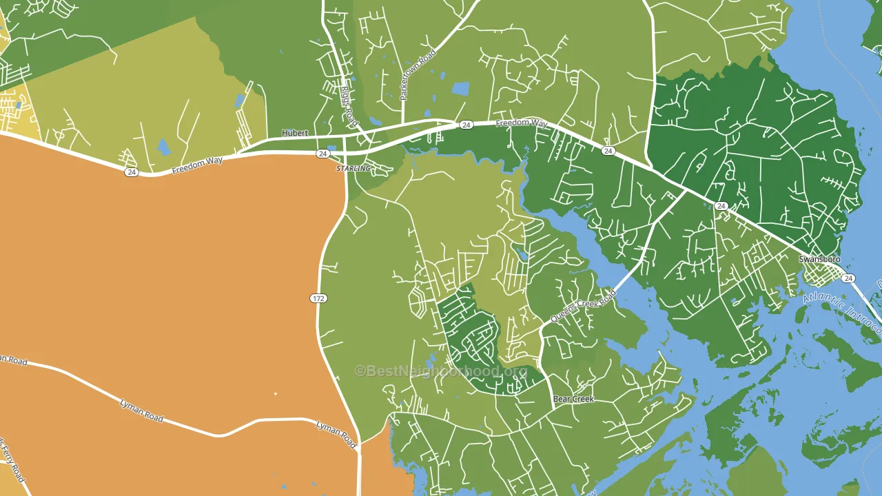 28539, NC block-group voter-turnout map