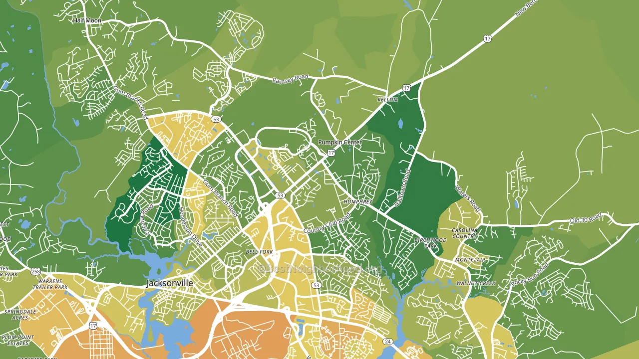 28546, NC block-group voter-turnout map