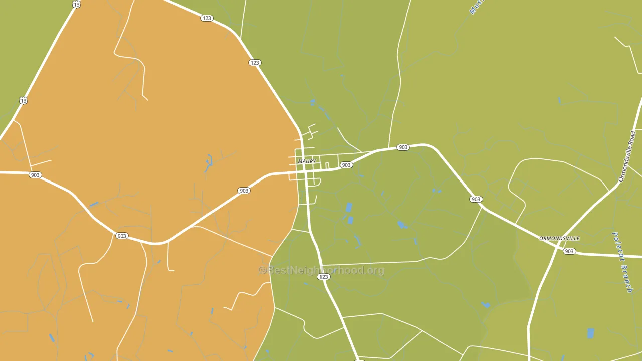 28554, NC block-group voter-turnout map