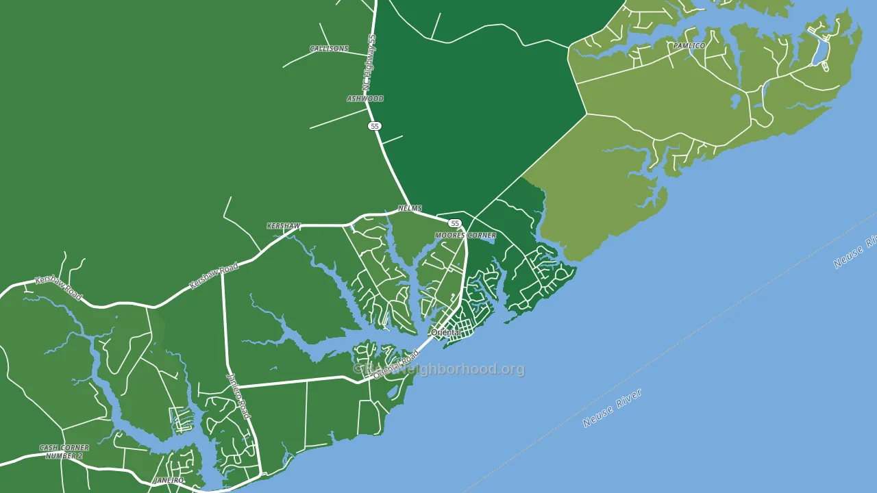 28571, NC block-group voter-turnout map
