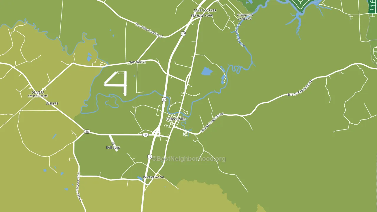 28573, NC block-group voter-turnout map