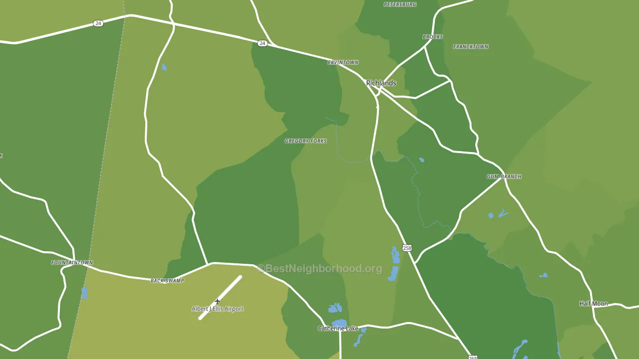 28574, NC block-group voter-turnout map