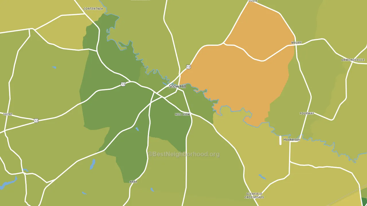 28580, NC block-group voter-turnout map