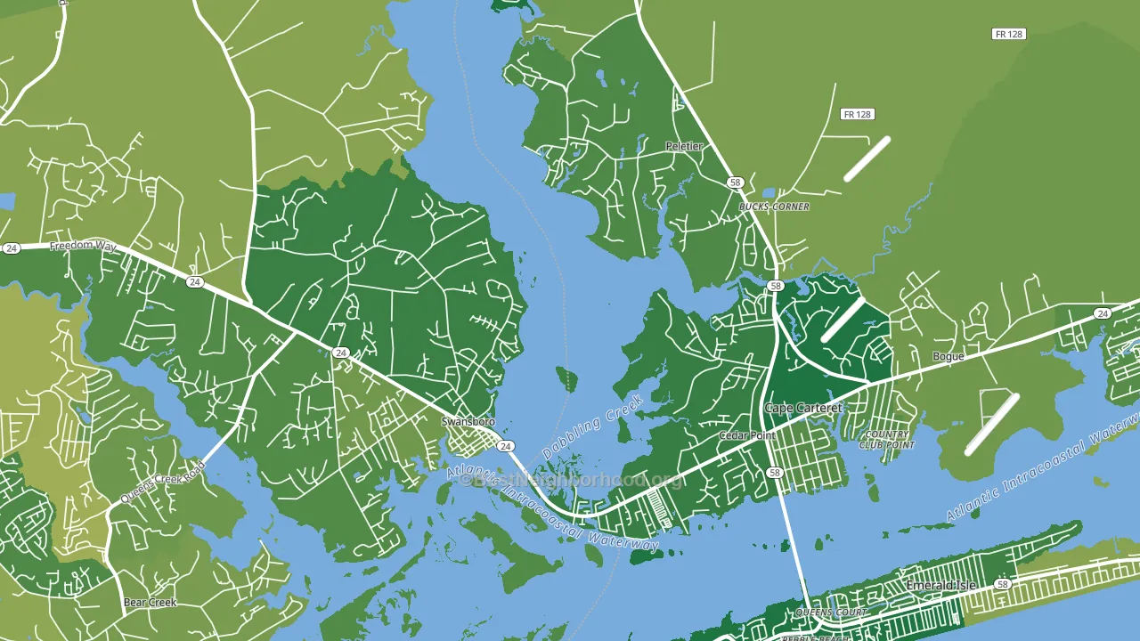 28584, NC block-group voter-turnout map