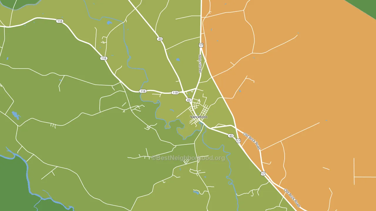 28586, NC block-group voter-turnout map