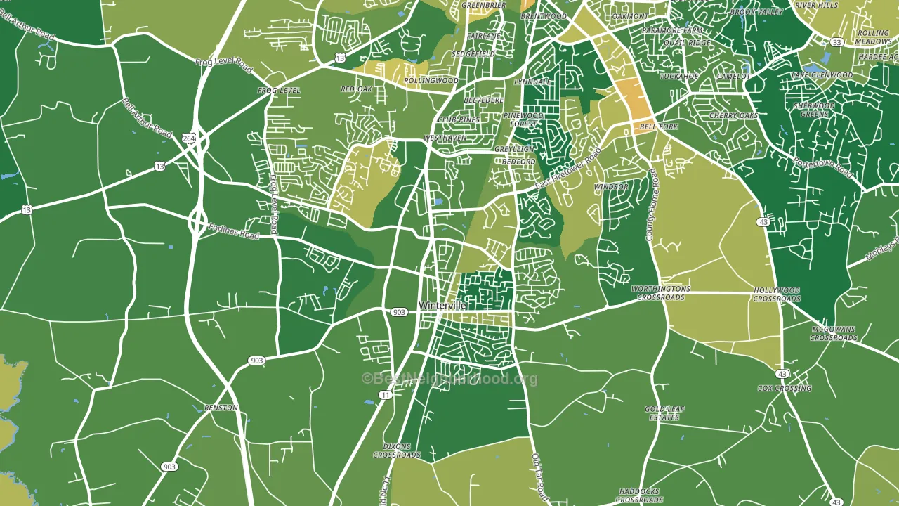 28590, NC block-group voter-turnout map