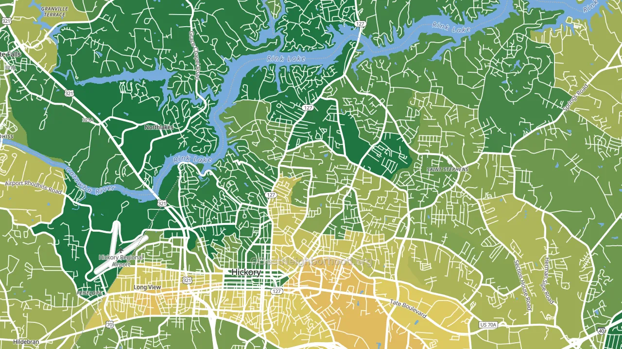 28601, NC block-group voter-turnout map