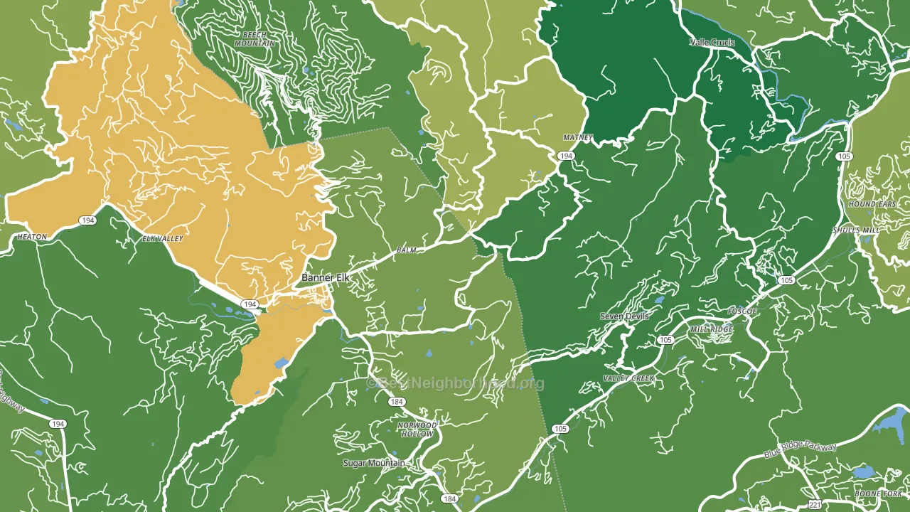 28604, NC block-group voter-turnout map