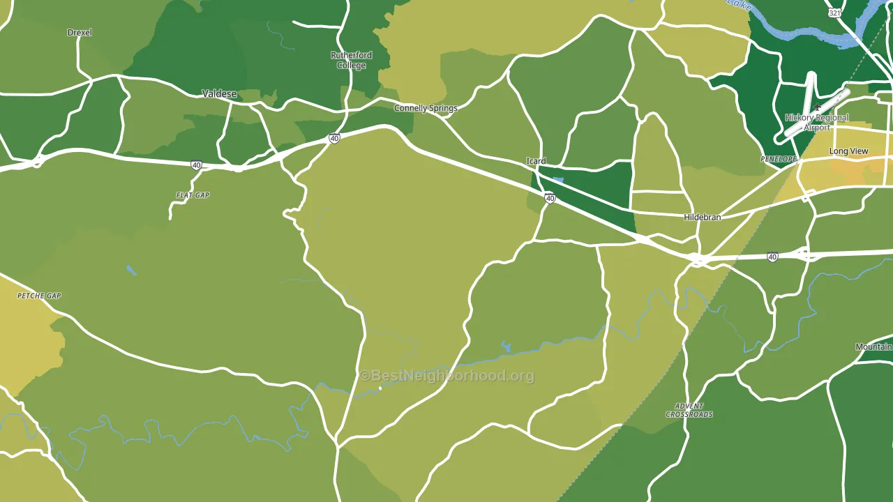 28612, NC block-group voter-turnout map
