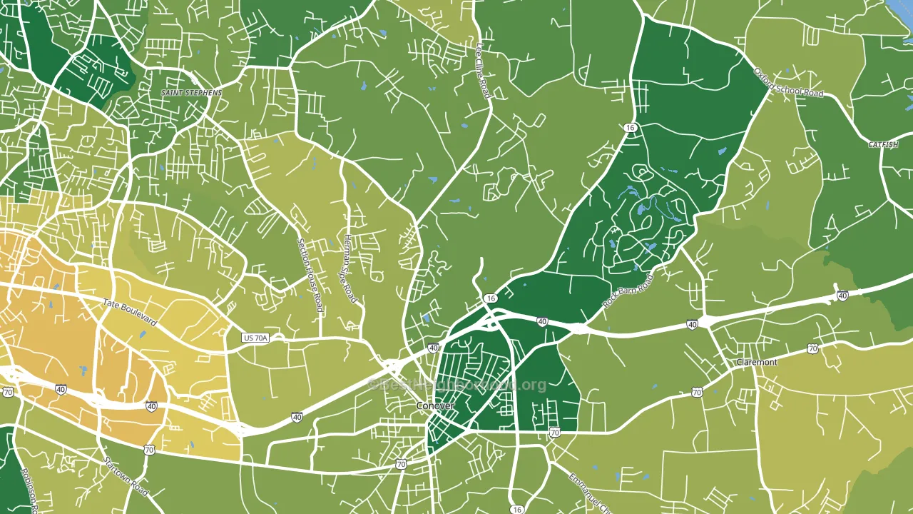 28613, NC block-group voter-turnout map