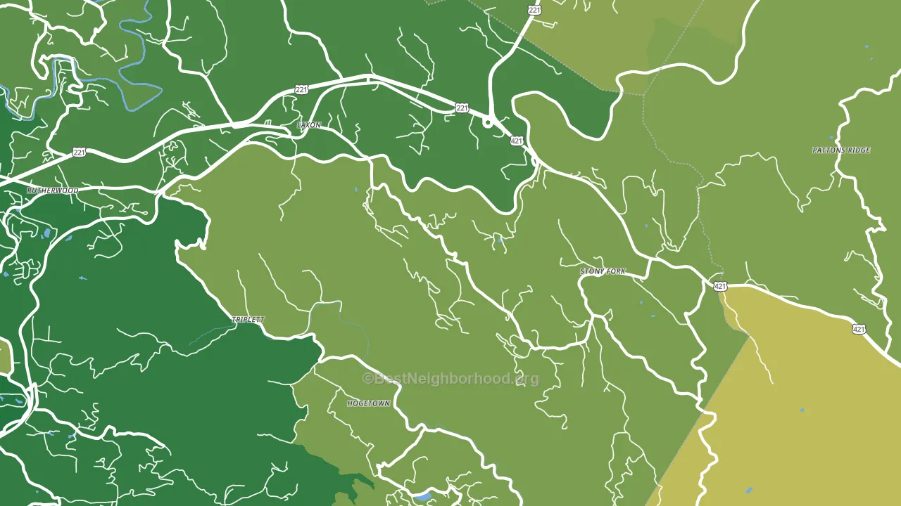 28618, NC block-group voter-turnout map