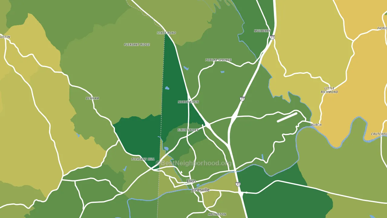 28621, NC block-group voter-turnout map