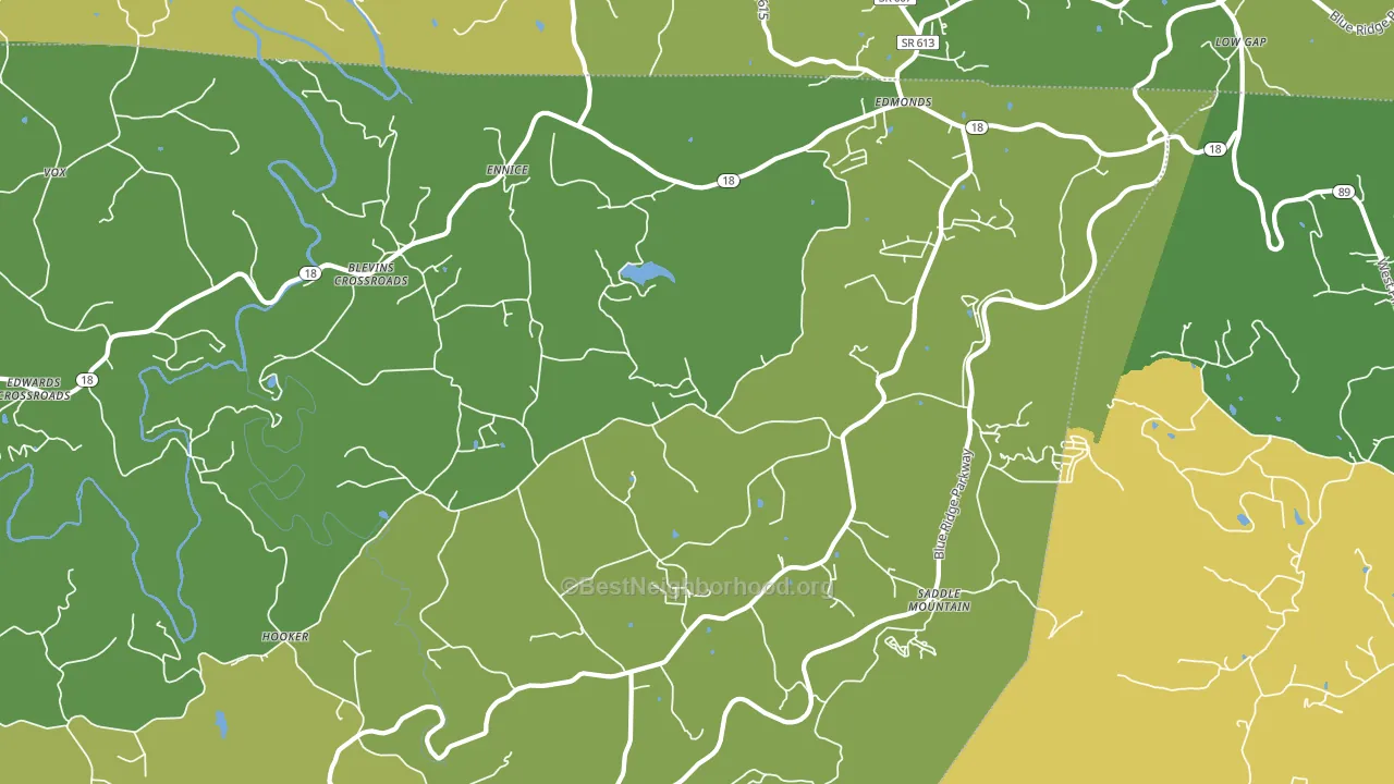 28623, NC block-group voter-turnout map