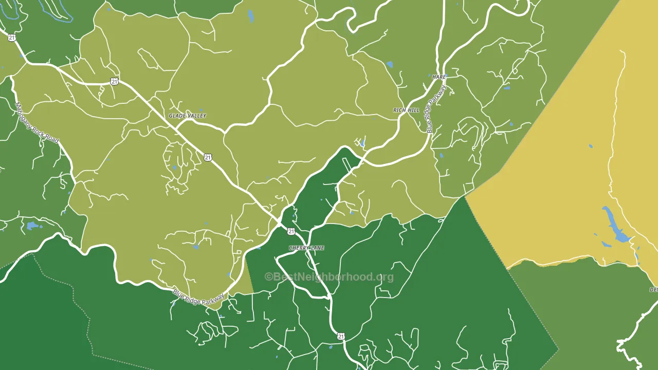 28627, NC block-group voter-turnout map