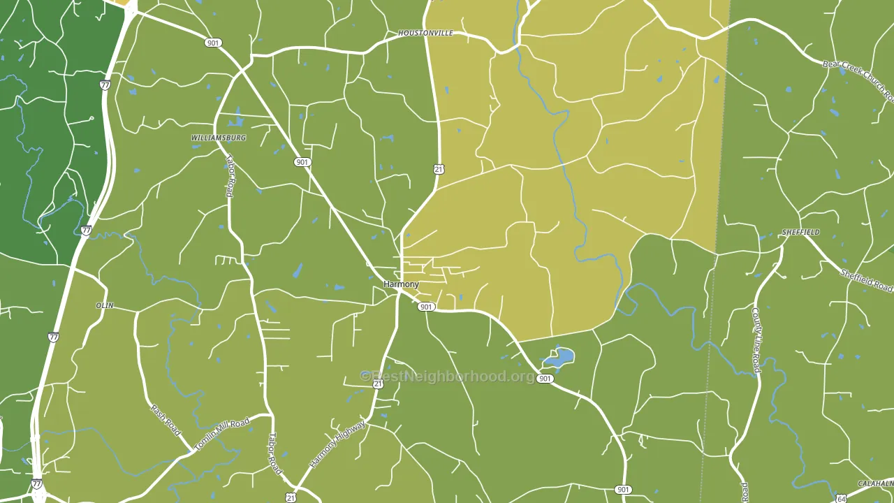 28634, NC block-group voter-turnout map