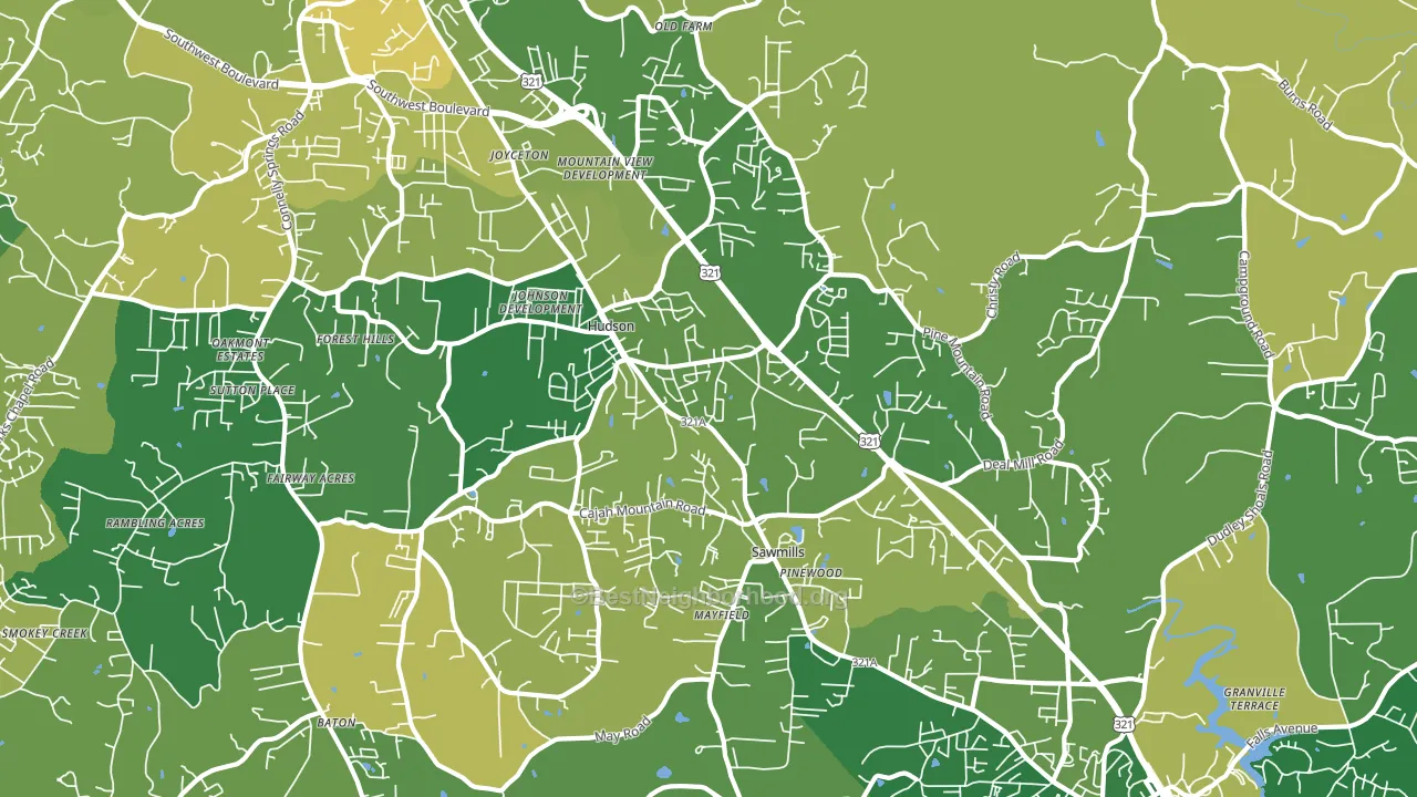 28638, NC block-group voter-turnout map