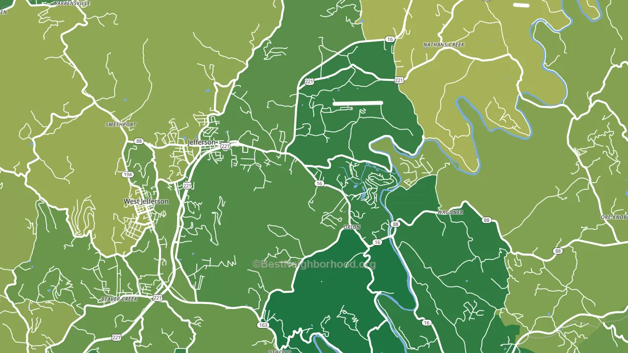 28640, NC block-group voter-turnout map