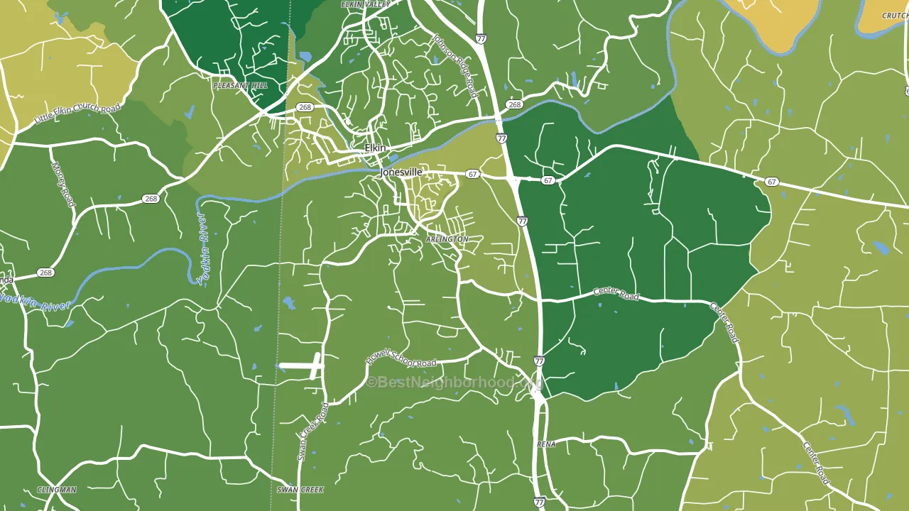 28642, NC block-group voter-turnout map