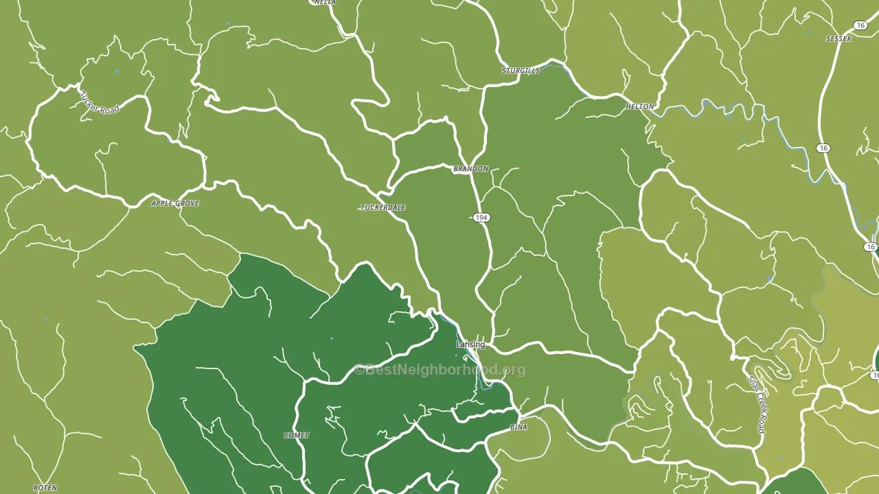 28643, NC block-group voter-turnout map