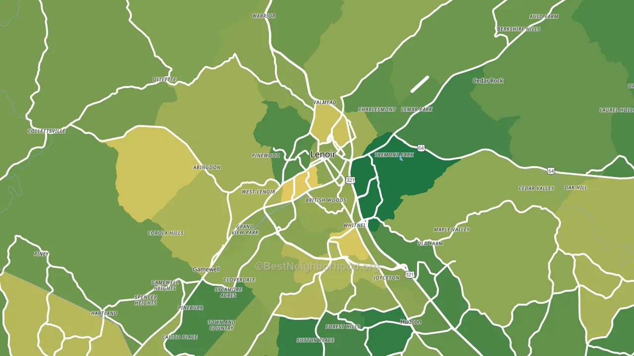 28645, NC block-group voter-turnout map