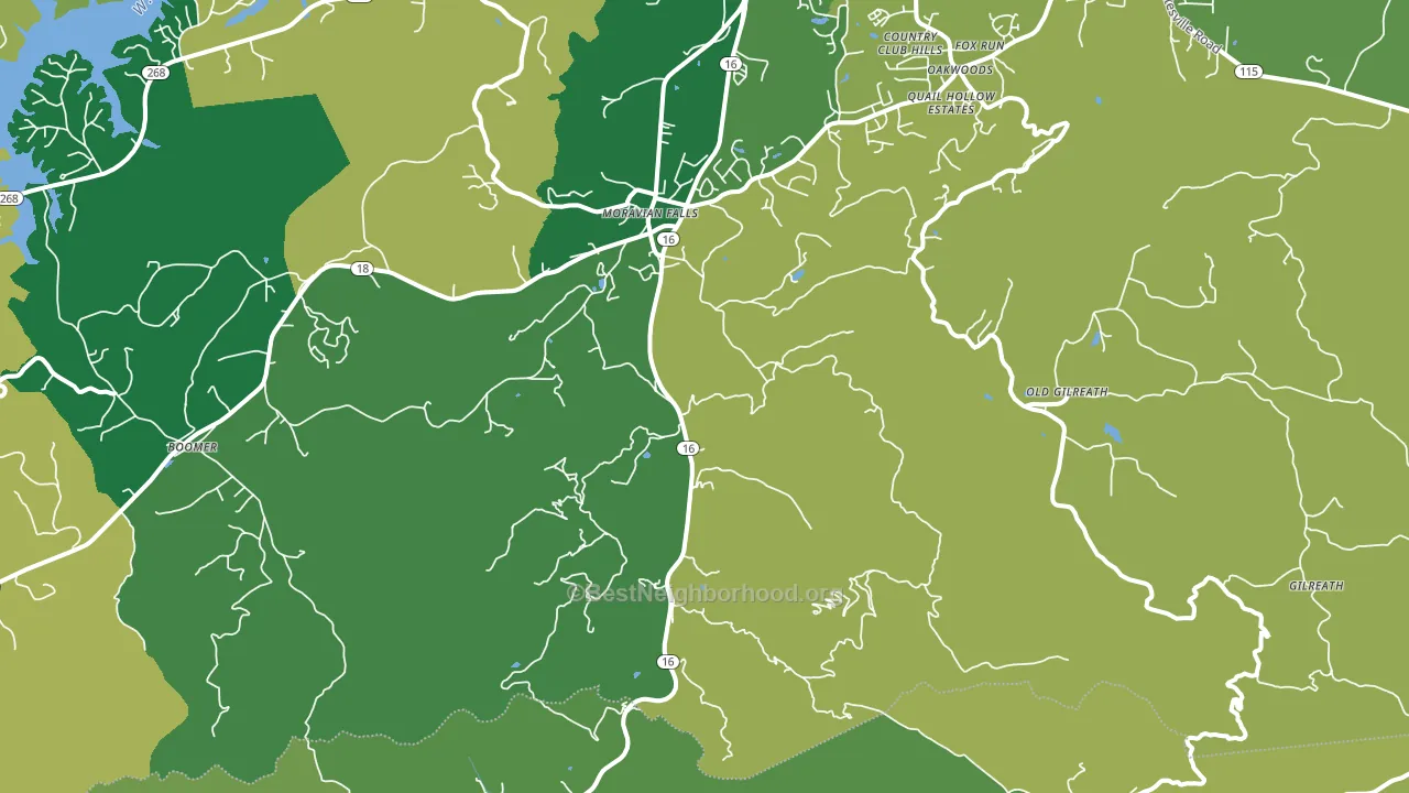 28654, NC block-group voter-turnout map