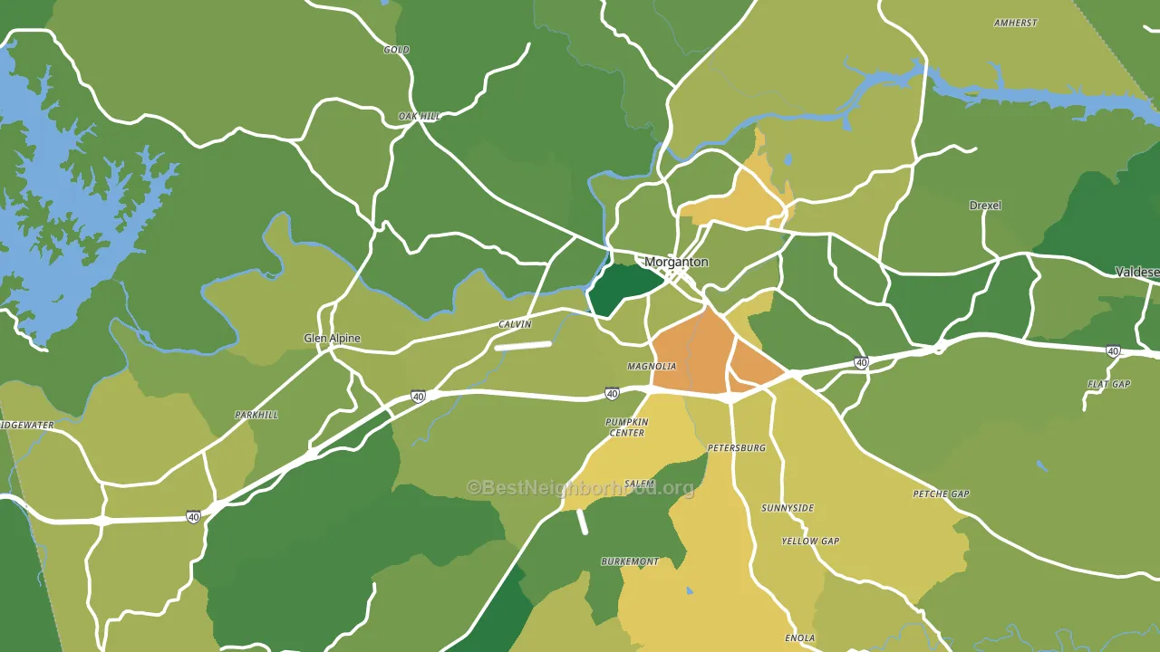 28655, NC block-group voter-turnout map