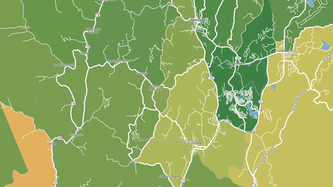 28657, NC block-group voter-turnout map