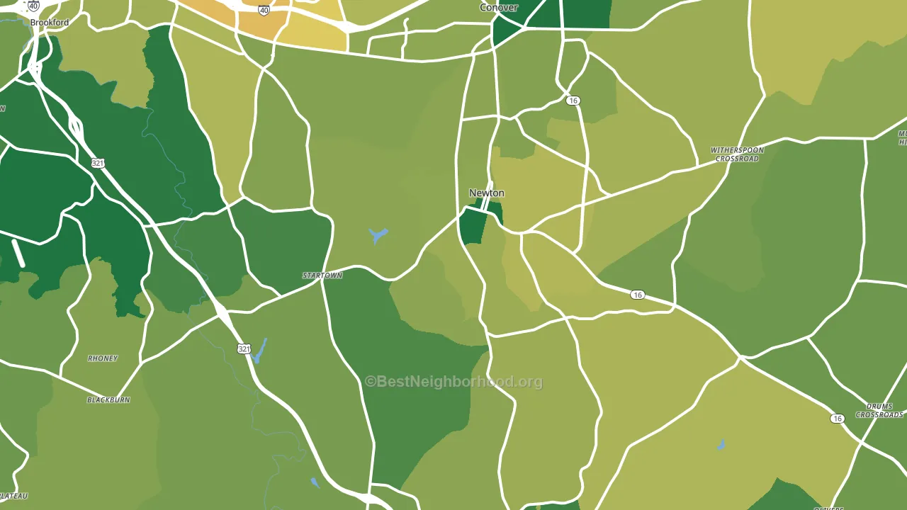 28658, NC block-group voter-turnout map