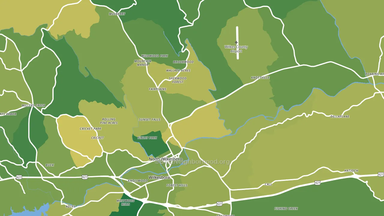 28659, NC block-group voter-turnout map