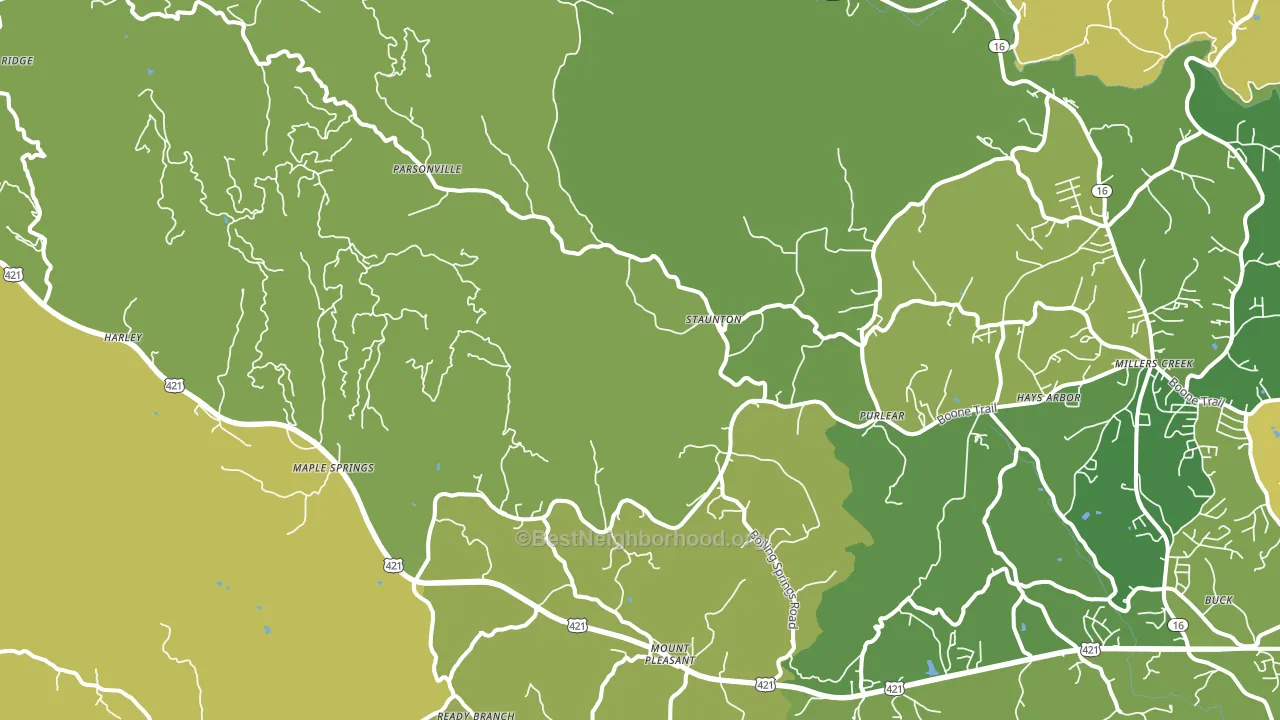 28665, NC block-group voter-turnout map