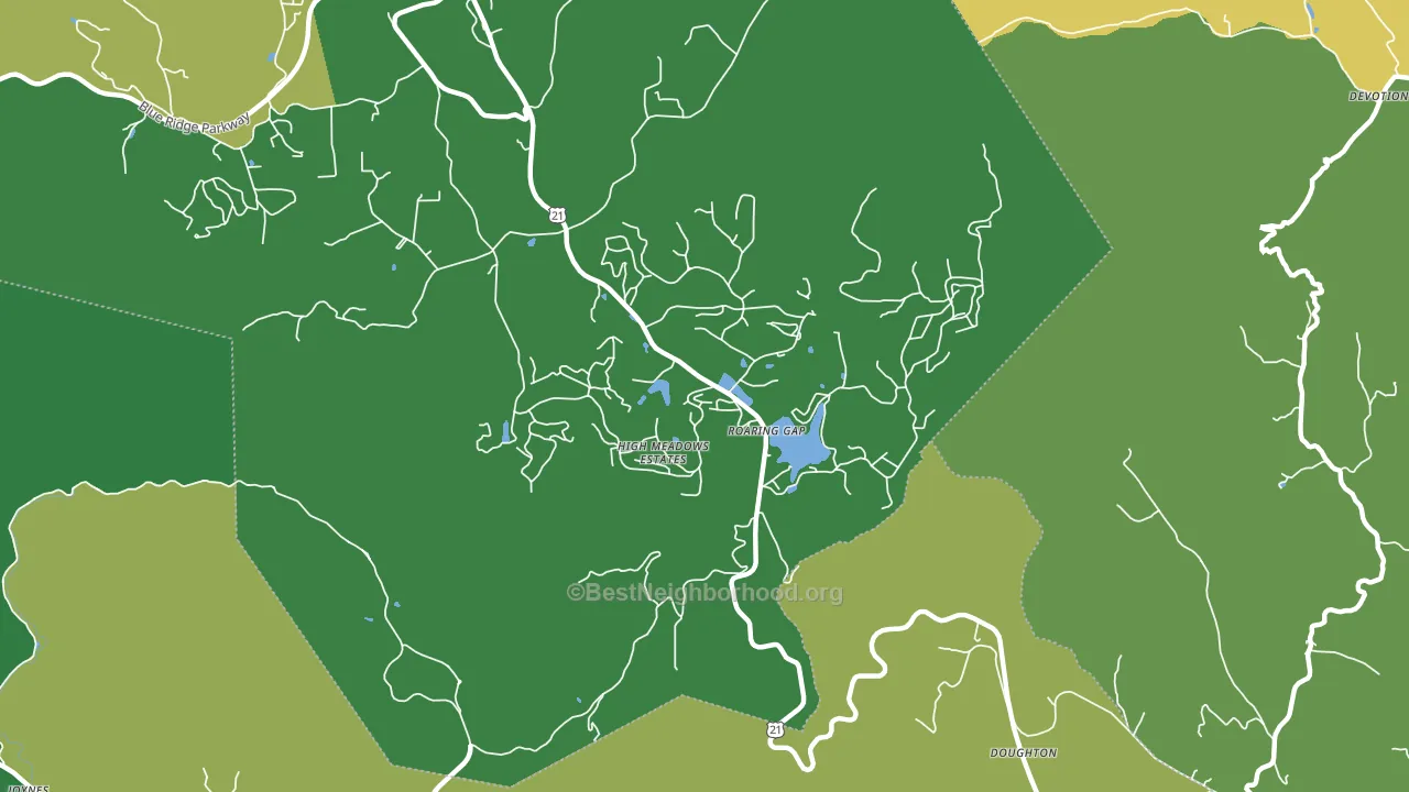 28668, NC block-group voter-turnout map
