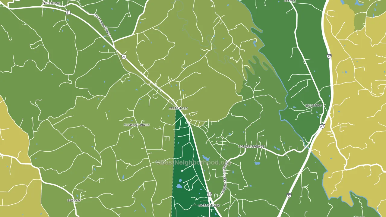 28676, NC block-group voter-turnout map