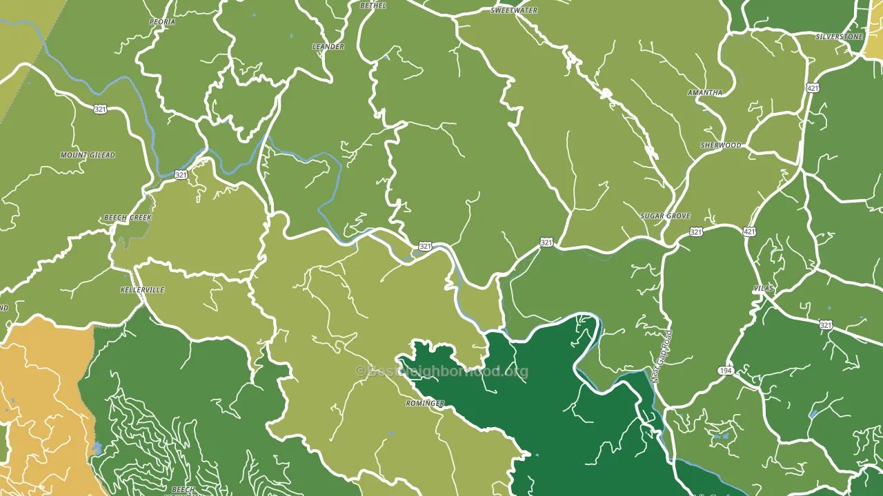 28679, NC block-group voter-turnout map